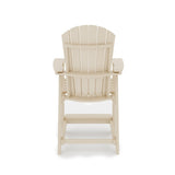 Adirondack Style Counter Chair Stylish HDPE Poly Lumber for Dining, Patio, and Garden Comfort B195P198790
