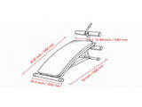 6-Level Adjustable Sit Up Bench, Curved Decline Ab Bench with Reverse Crunch Handle 30811140