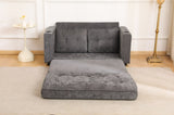 55"3 Fold Sofa,Convertible Futon Couch sleeper sofabed,Velvet linen fabric ,Perfect for Small W2791P306820