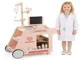 Wooden Doctor Playset for Kids Pretend Play Doctor Kit with Cart Gift for Toddlers Boys Girls Aged 89232646