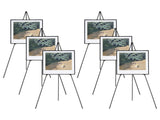 6 Pack Metal Tripod Display Easels with Carry Bags, Adjustable Height Art Easel Stands for Wedding 65676190