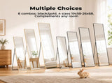 Wall Full Length Mirror, Standing Mirror Full Body with Aluminium Frame, Cloakroom Modern 02695953
