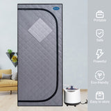 Full Size Portable Grey Steam Sauna tentPersonal Home Spa, with Steam Generator, Remote Control, W782109880