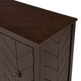 U_STYLE Adjustable Shelf Storage Sideboard with 3 Retro Metal Handles and 4 Pinewood Legs, for N711P261460D