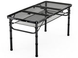 3FT Rectangular Outdoor Folding Table, 40cm Width, Aluminum Frame, 3-Fold Iron Mesh Tabletop, 3 86171384