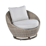 ZNTS Cozy Outdoor Set - Swivel Woven Chairs, Side Table - All-Weather Resin Wicker, Powder-Coated B081110063