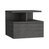 Adele Floating Nightstand with Drawer and Open Storage Shelves B070P173190