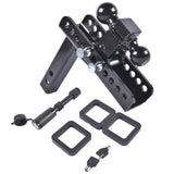 Adjustable Trailer Hitch Fits 2-inch Receiver 2" & 2-5/16" Ball w/Anti-Theft Pin 54863397