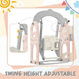 ZNTS Toddler Slide and Swing Set 5 in 1, Kids Playground Climber Slide Playset with Telescope, PP321359AAH