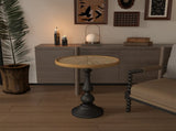Wooden Ends Retro Side French Country Accent Coffee Side Modern Small Round Tea W808P232205