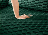 Ottoman Flannelette Fabric-Green W714P377096