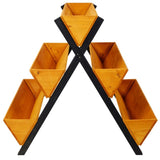 3 Tiers Wooden Vertical Raised Garden Bed with Legs,Brown Planter Raised Beds Kit for Flowers Herbs W465P196748