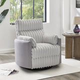 Bocaton Wide Wale Corduroy Upholstery Manual Recliner, Gray T2574P245445