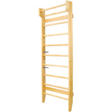 ZNTS Gymnastics Wood Stall Bar, Multi-use Swedish Ladder- Wall Mounted Pull Up Bar-Physical Therapy for W465P208411