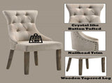 Gabrian Two-tone Beige Fabric & Reclaimed Gray Finish Side Chair B2726P264657