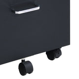 Black and Chrome 3-Drawer Rectangular File Cabinet B062P184517
