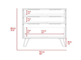 Light Dresser 35"H, Three Drawers, Superior Top, Hairpin Legs, Light Oak B097132921