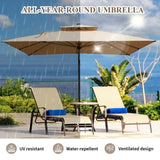 10'X10' Square Cantilever Umbrella with Center Pole, Beige W1859P337786