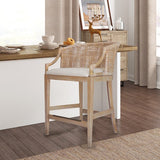 Handcrafted Rattan Counter Stool 25" H B035129478