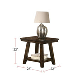 ZNTS Rectangular End Table In Dark Espresso SR016382