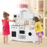 ZNTS Kitchen Toy Wooden Kids Kitchen with Washing Machine 86713732