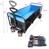 Big large capacity Folding cart Extra Long Extender Wagon Folding Wagon Garden Shopping Beach W227137386