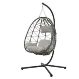 ZNTS Egg Chair Stand Indoor Outdoor Swing Chair Patio Wicker Hanging Egg Chair Hanging Basket Chair 91056287