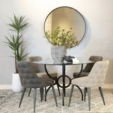 Light Grey Tufted Dining Chair B062P153840