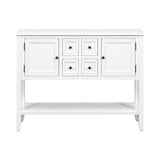Cambridge Series Ample Storage Vintage Console Table with Four Small Drawers and Bottom Shelf for 63723924