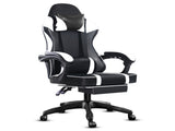Video Game Chairs for Adults, PU Leather Gaming Chair with Footrest, 360&degSwivel Adjustable Lumbar 79821020