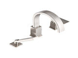 Waterfall Bathtub Faucet with Sprayer, 3-Hole Roman Filler with Hand Shower Deck Mount Waterfall W1224P206180