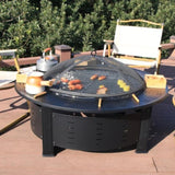 Round stove cooking tea round barbecue stove table smokeless charcoal rack full set of heating 60357377