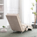 COOLMORE Linen Massage Chaise Lounge Indoor with Remote Control,Ergonomic Electric Massage Long W39539619