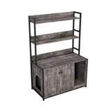 Large Cat Litter Box Enclosure Shelf Storage, Hidden Cat Washroom Furniture, Wooden Cat House W578P303859