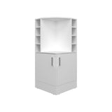 Jakes 42" Tall Corner Bar Cabinet with Eight Wine Bottle Cubbies and Double Door cabinet, Living B200P253728