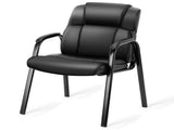 Faux Leather Waiting Room Chair, Office Guest Chair with Padded Arms, for Reception, Conference, 38633273
