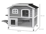 Gray 2-Story Waterproof Outdoor Cat House with Escape Door, Openable Roof 40348810