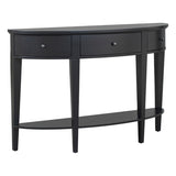 U-Style Modern Curved Console Table Sofa Table with 3 drawers and 1 Shelf for Hallway, Entryway, WF312995AAB