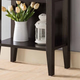 Wooden Wine bottle rack Metal wine glass rack Four shelves Red Cocoa color Espresso B107P239126