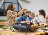 Portable Charcoal Grill with Thermometer & Wooden Handle, Compact Tabletop Barbecue Grill for 76168663