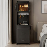 Small Vanity Desk with Mirror and LED Lights, Makeup Table with Charging Station and Storage Shelves 85611937
