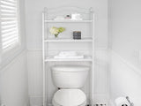 3-Tier Metal Over the Toilet Bathroom Storage Shelf, White 01877577