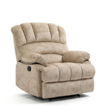 ZNTS Large Manual Recliner Chair in Fabric for Living Room, Beige W1803130582