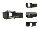 Linlock 1-Shelf Coffee Table Black Wengue B06280508