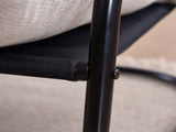 Ergonomic Low Profile Accent Armchair, Heavy-Duty Metal Frame Upholstered Reading Side Chair, 80618997