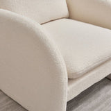 Modern Sherpa Upholstered Accent Chair, Comfortable Living Room Armchair, Lounge chair for Bedroom, W1765P169732