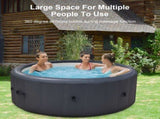 Grey 196 * 71cm hot tub. A swimming pool with heating, bubble massage, ambient lighting, filtration, 65247427