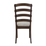 Grey and Rustic Brown Ladder Back Side Chairs B062P182764