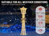 5FT Lighted Lamp Post with Bowknot Christmas Decorations, Pre-lit Holiday Decor with 110 Warm White 66775810