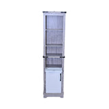 Narrow cabinet,Bathroom Storage Cabinet, Farmhouse Storage Cabinet with Adjustable Shelves & Storage W1412P271797